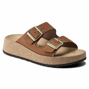 Sandále Birkenstock Papillio Gabriela Nubuck Kozene Damske Hnede | SK 179HAP